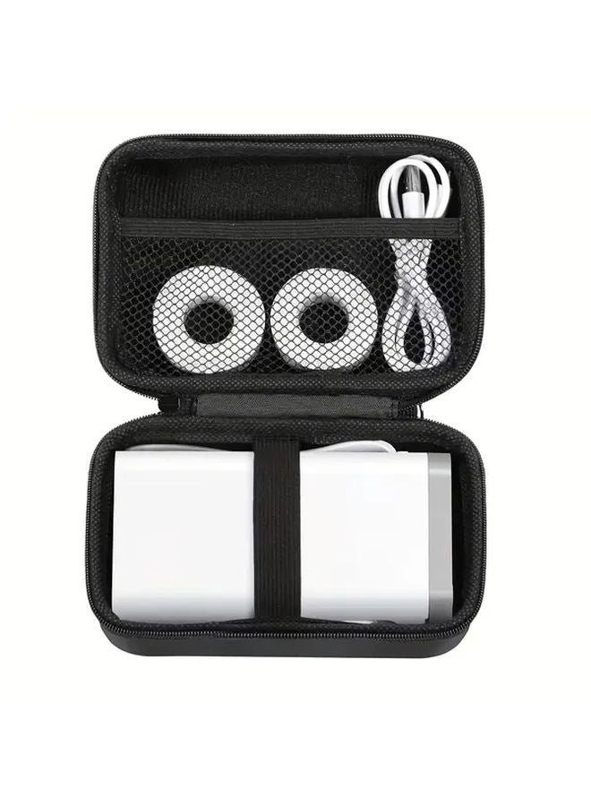 Black Label Maker Case Compatible With Phomemo D30 D110 NiiMbot D11 SUPVAN E10 Label Printers - Image 1